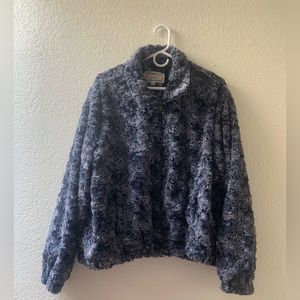 Johnny was workshop zip up jacket medium faux fur